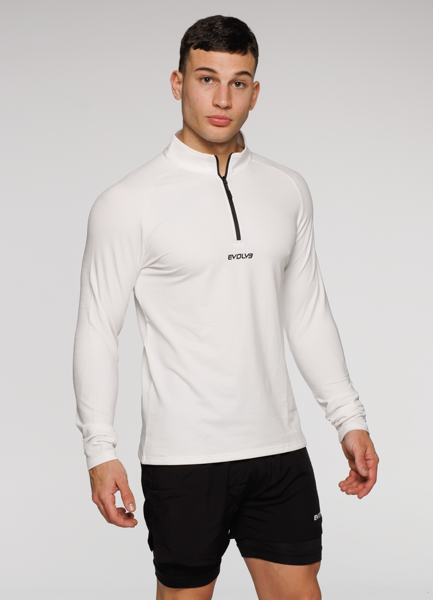 Xersion Performance Wear White/Black Athletic Zip-Up Jacket Size XL/XG