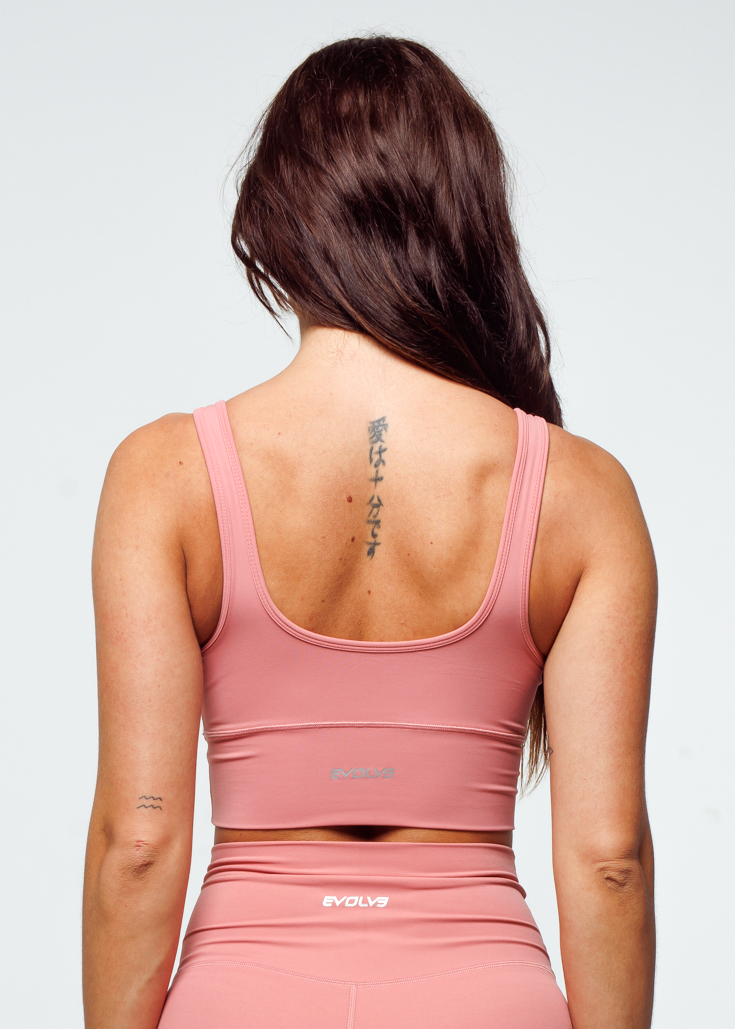 Essence Sports Bra - Coral Pink – Evolve Apparel