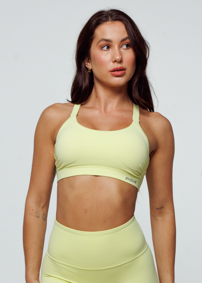 Neon yellow sports 2024 bra