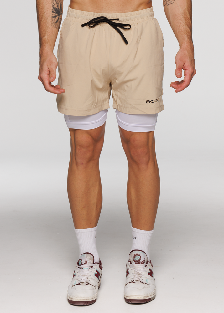 Limitless Active Shorts - Beige