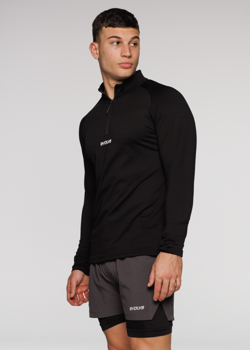 Limitless ¼ Zip Jacket - Black – Evolve Apparel