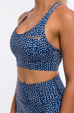 
                  
                    Load image into Gallery viewer, Speckle Sports Bra - Navy
                  
                