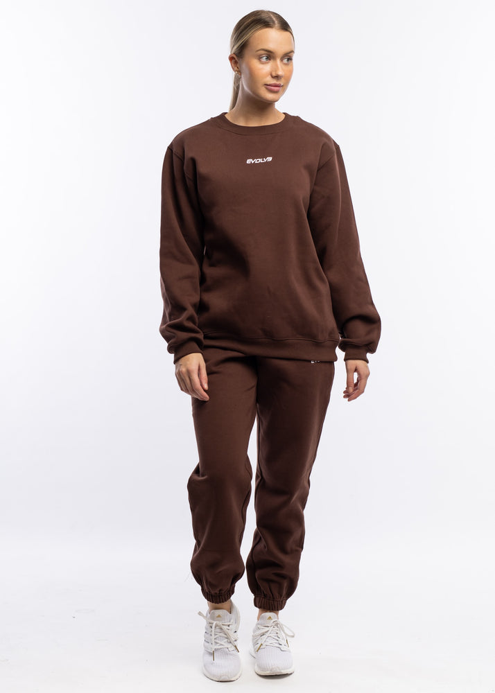 
                  
                    Load image into Gallery viewer, Oversized Crewneck - Chocolate
                  
                