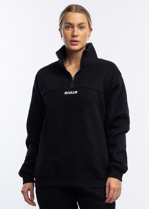 
                  
                    Load image into Gallery viewer, Oversized 1/4 Zip - Black
                  
                