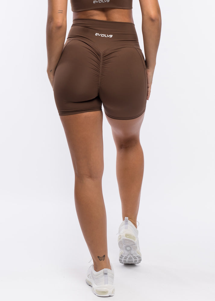 
                  
                    Load image into Gallery viewer, Super Scrunch Shorts - Chocolate
                  
                