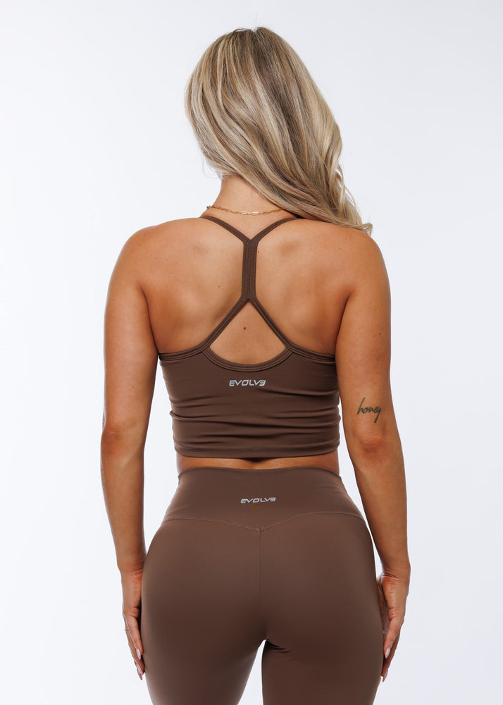 
                  
                    Load image into Gallery viewer, Vantage Cropped Tank - Chocolate
                  
                