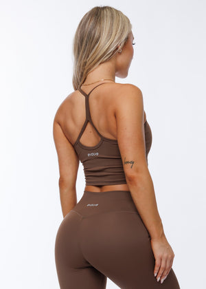 
                  
                    Load image into Gallery viewer, Vantage Cropped Tank - Chocolate
                  
                